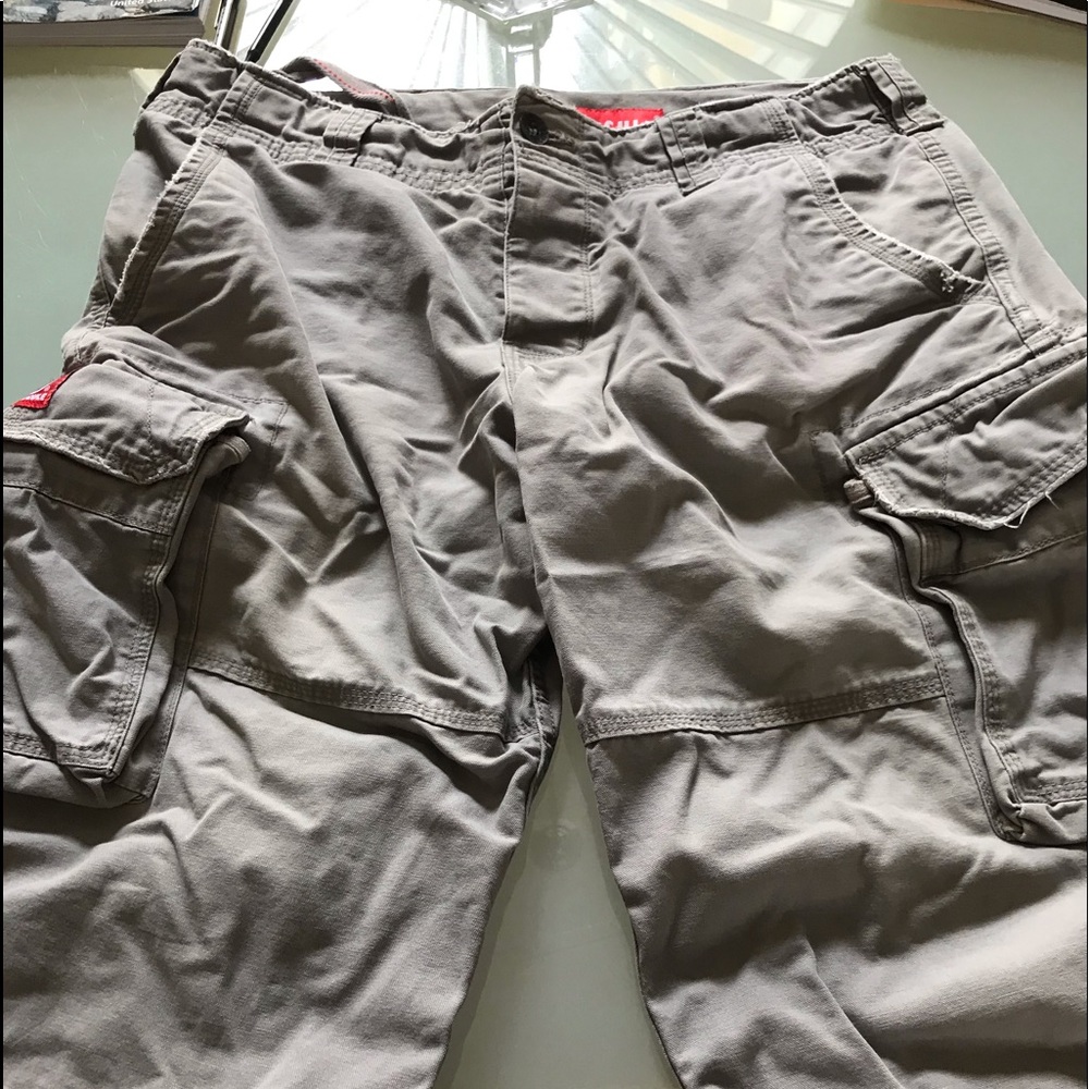 Men’s Molecule cargo shorts in new condition.